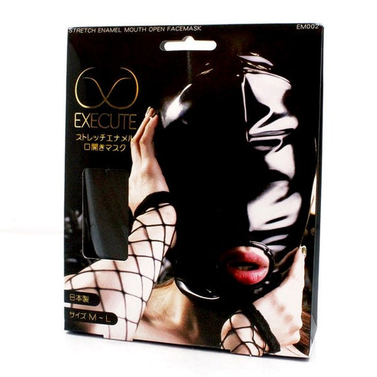 EXECUTE Stretchable PVC Mask with Mouth Opening - - Masks And Blindfolds