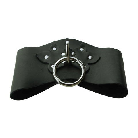 Spartacus Premium Leather Bondage Posture Collar with O Ring - Collars and Leads