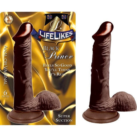 Nasstoys LIFELIKES Black Prince Realistic 5 Inch Dildo with Suction Cup - Realistic Dildos