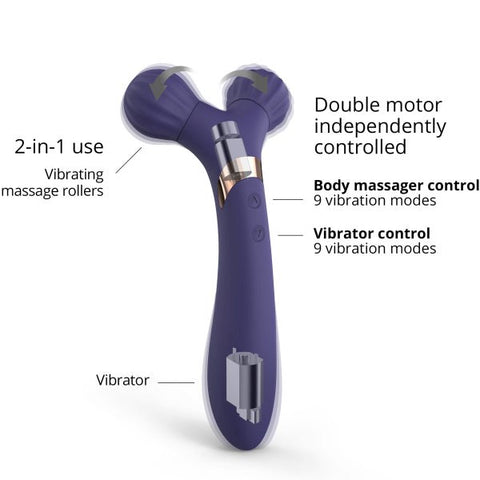 LOVE TO LOVE Fireball Vibrating Dual Roller Massager with Dual Motors - Body Wands