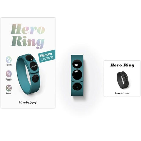 LOVE TO LOVE Hero Ring Adjustable Silicone Cock Ring with Custom Fit - Stretchy Cock Rings