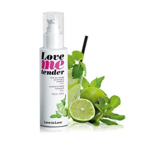 Love To Love Me Tender Warming Massage Oil Mojito Flavored - Massage Oils and Lubricants