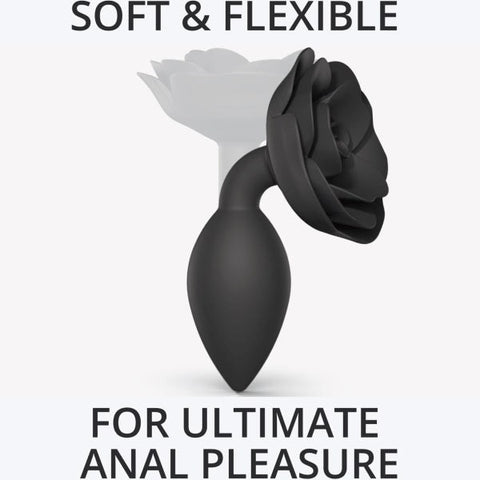 Love To Love Open Roses Flexible Silicone Butt Plug Ergonomic Design - Butt Plugs