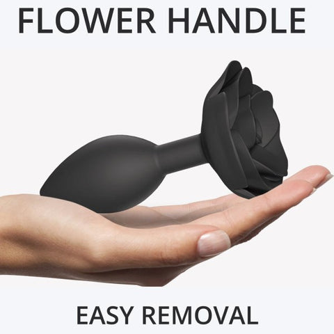 Love To Love Open Roses Flexible Silicone Butt Plug Ergonomic Design - Butt Plugs