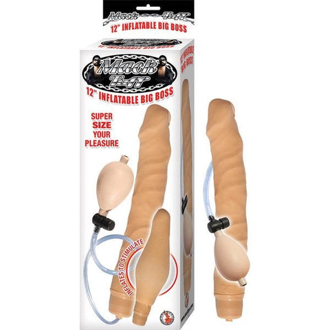 Nasstoys MACK TUFF 12 Inch Inflatable Big Boss Realistic Dildo with Inflation - Inflatable Dildos and Vibrators