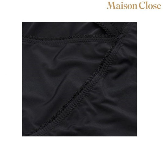 MAISON CLOSE Black Bodysuit Thong With Naked Breast - - Teddies and Bodysuits