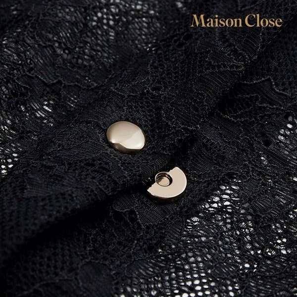 MAISON CLOSE Lace Button-up Body Suit Gift Box - - Teddies and Bodysuits