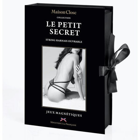 MAISON CLOSE Lace Thong With Harness Gift Box and Magnetic Access - Her Fetish