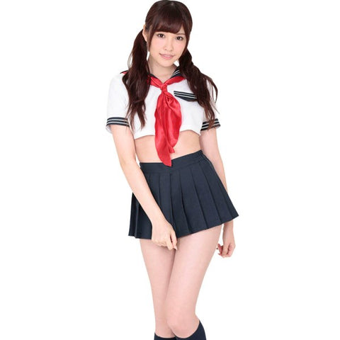 Starfire Daydream Micro Length Revealing Sailor Set with Midriff Top - Skirts And Club Wear
