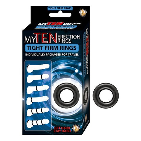 Nasstoys Durable Waterproof Erection Rings Enhance Performance 10 Pack - Stretchy Cock Rings