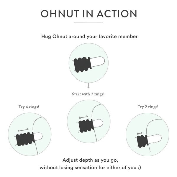 OHNUT Set of 4 Wider Soft Cushioning Comfort Rings - - Stretchy Cock Rings