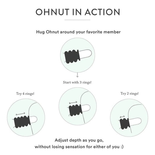 OHNUT Set of 4 Wider Soft Cushioning Comfort Rings - - Stretchy Cock Rings