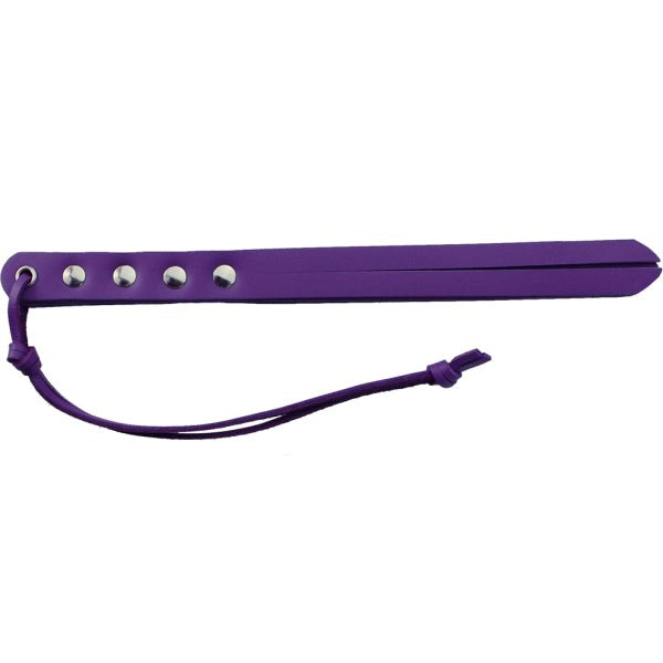 Purple Oil Tan Leather Mini Whip Swatter - - Whips And Crops