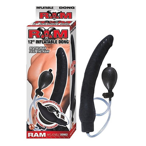 Nasstoys RAM 12in Realistic Inflatable Dong Expands to x3 Girth Waterproof - Inflatable Dildos and Vibrators