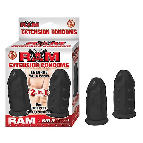 Nasstoys RAM Extension Condoms 2 in 1 Length and Control with Latex Extension - Pumps, Extenders and Sleeves