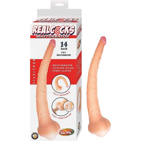 Nasstoys REALCOCKS 14 Inch Versatile Masturbator Dildo and Penis Sleeve - Masturbators and Strokers