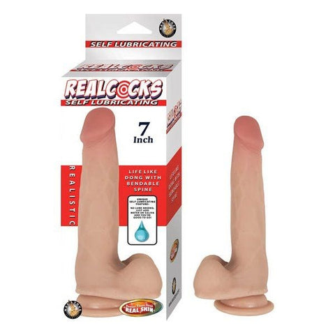 Nasstoys REALCOCKS Self Lubricating 7 Inch With Suction Base Dildo - Realistic Dildos