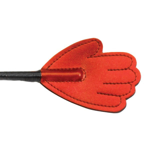 Red Hand Tip Crop For Kinky Pain - - Whips And Crops