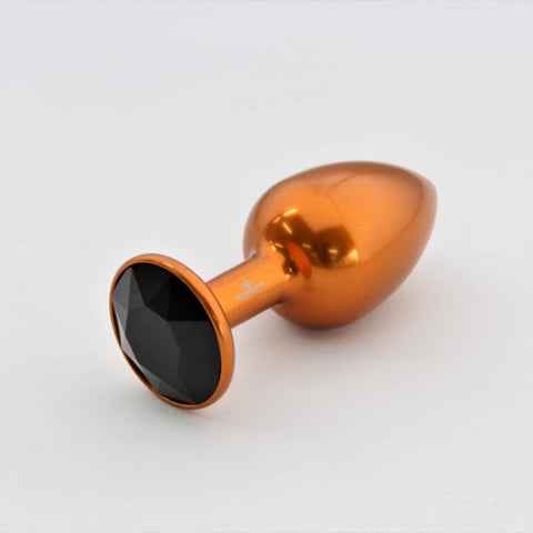 Rosebuds Orange Aluminium Butt Plug With Gem Medium Temperature Responsive - Butt Plugs