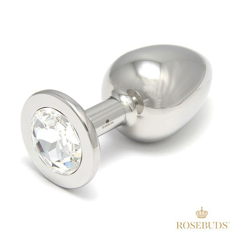 Rosebuds Jewelry Luxe Stainless Steel XL Jeweled Anal Plug Premium Quality - Butt Plugs