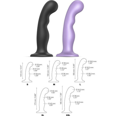 Strap On Me Angled Dildo Plug P&G Stimulator Lilac Curved Design - Anal Dildos