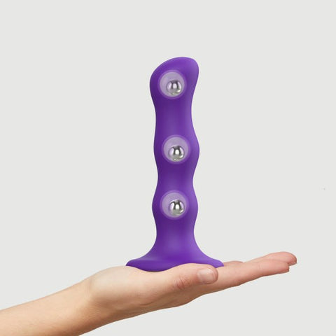 Strap On Me Dildo Plug With Geisha Balls Medium with Rotating Stimulation - Anal Dildos