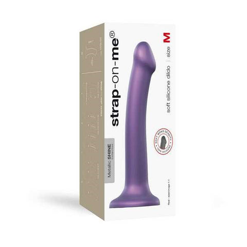 STRAP ON ME Mono Density Dildo Metallic Shine Medium with Suction Cup Base - Non-Realistic Dildos