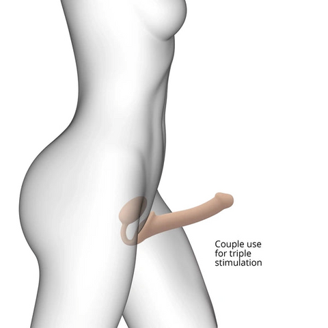 STRAP ON ME Semi Realistic Strapless Strap On Large for Dual Stimulation - Strap On Sextoys