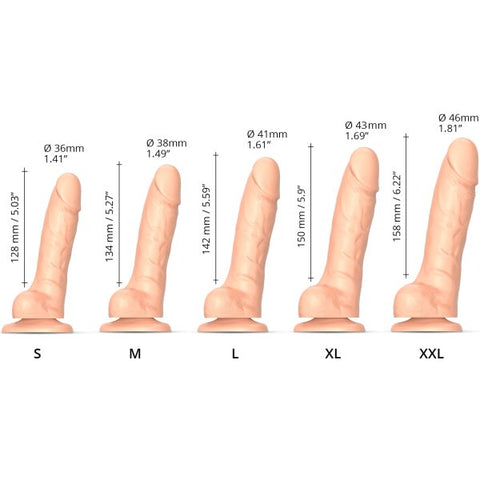 Strap On Me Sliding Skin Realistic Dildo Flesh with Dual Density Silicone - Realistic Dildos