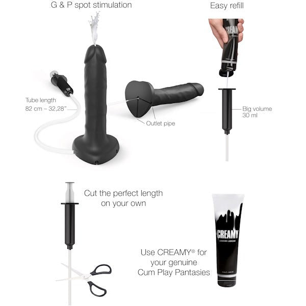 STRAP-ON-ME Squirting Realistic Cum Dildo - - Strap On Sextoys