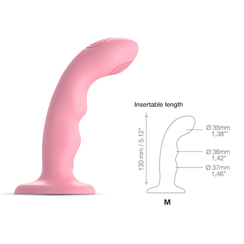 Strap On Me Tapping Vibrating Dildo Wave with 5 Vibration Modes - Vibrating Dildos