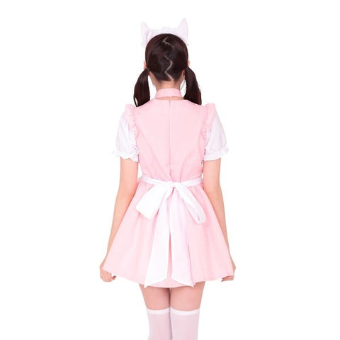 Starfire Daydream Strawberry Kinky Maid Dress Flirty Ribbons for Playful Scenarios - Fancy Dress Ups