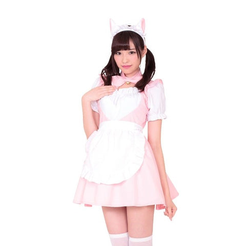 Starfire Daydream Strawberry Kinky Maid Dress Flirty Ribbons for Playful Scenarios - Fancy Dress Ups