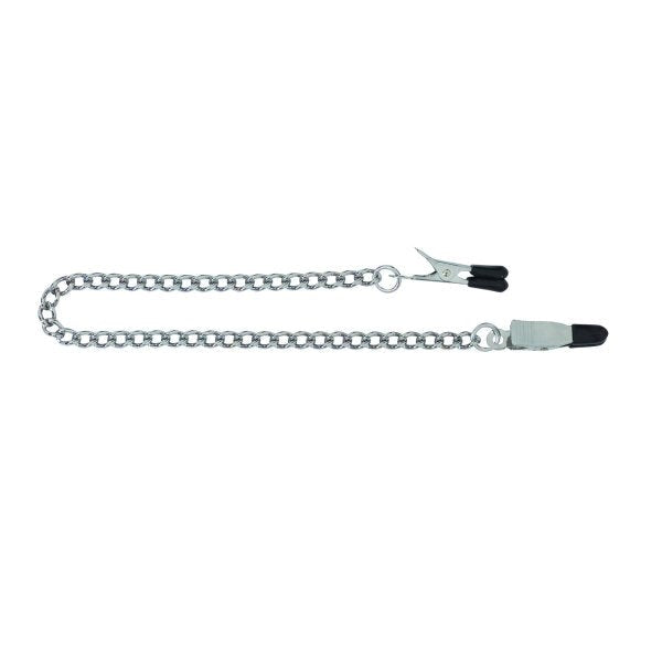 Tapered Tip Nipple Clamps With Link Chain - - Nipple and Clit Clamps