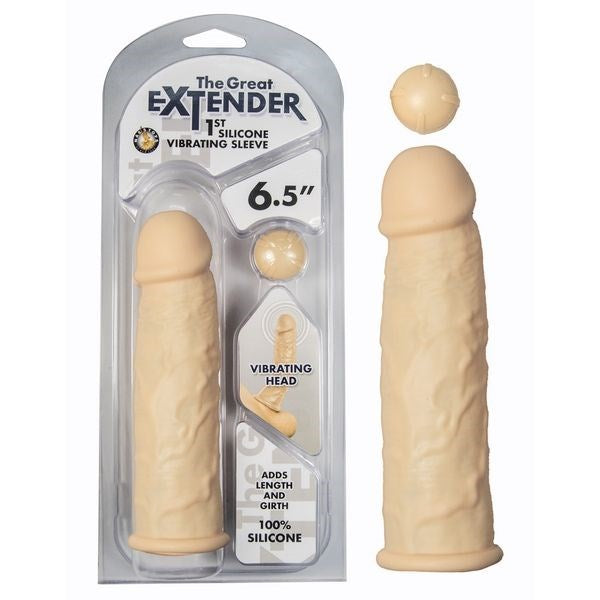 THE GREAT EXTENDER 1st Silicone Vibrating Penis Sleeves - - Pumps, Extenders and Sleeves