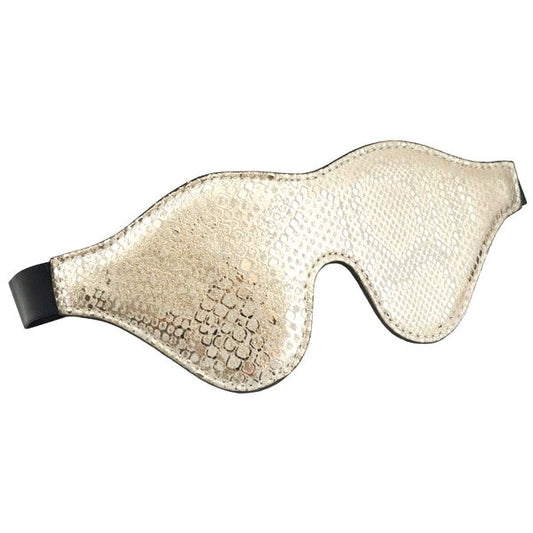 White Snake Blindfold With Leather Lining - - Masks And Blindfolds