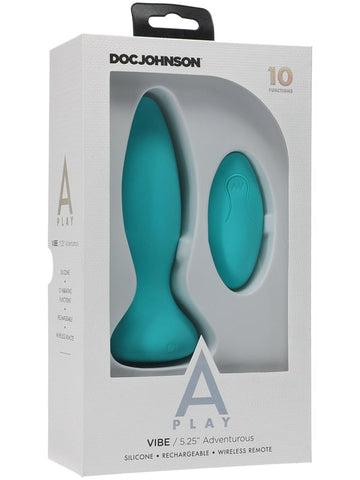 Doc Johnson A Play Adventurous Remote Control Anal Plug Vibrating Butt Plug - Butt Plugs