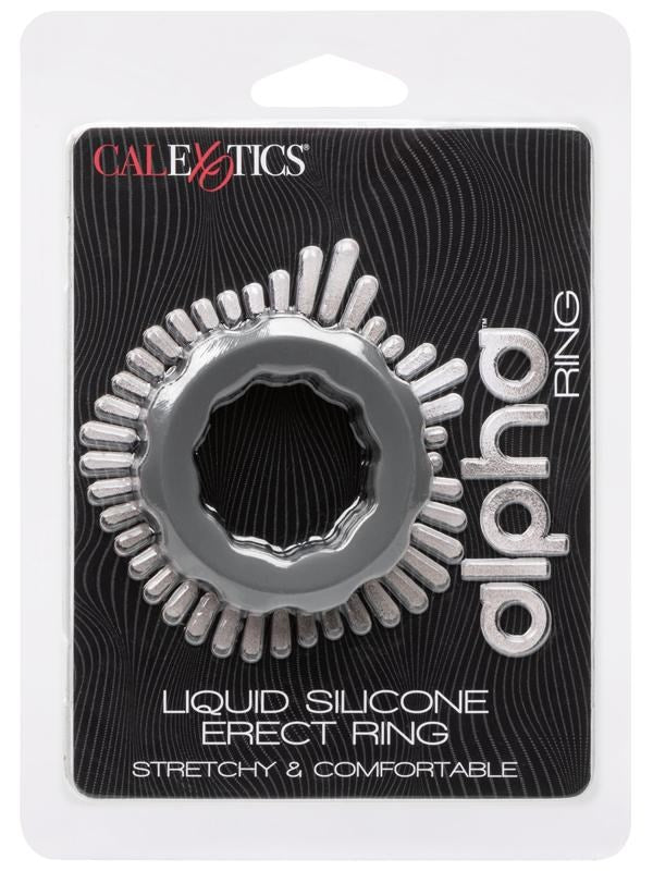 California Exotics Alpha Liquid Silicone Erect Stretchy Penis Ring - - Stretchy Cock Rings