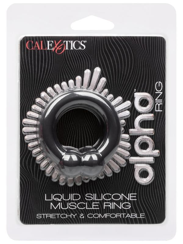 California Exotics Alpha Liquid Silicone Muscle Stretchy Cock Ring Enhancement - - Stretchy Cock Rings