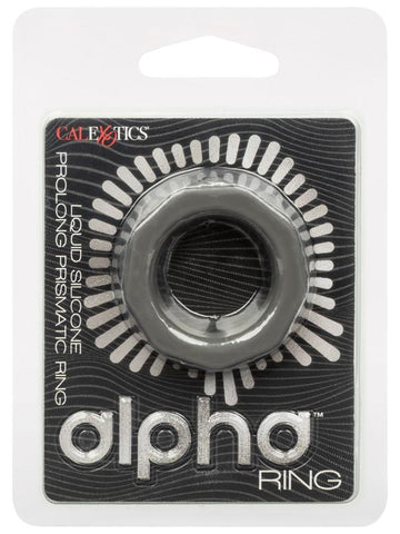California Exotics Alpha Liquid Silicone Prolong Prismatic Cock Ring - Stretchy Cock Rings