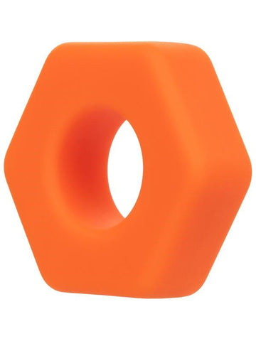California Exotics Alpha Liquid Silicone Prolong Sexagon Comfortable Cock Ring - Stretchy Cock Rings