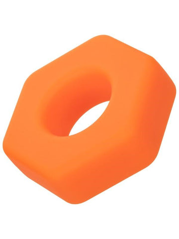 California Exotics Alpha Liquid Silicone Prolong Sexagon Comfortable Cock Ring - Stretchy Cock Rings