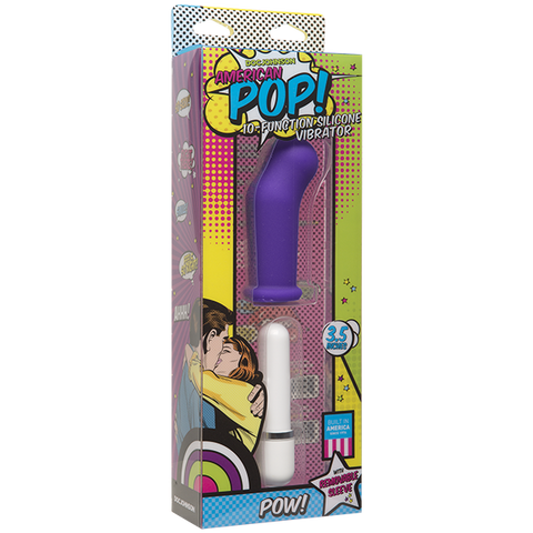 Doc Johnson American Pop Pow 10 Functions Silicone Vibrator Pop Art Design - G-Spot Vibrators