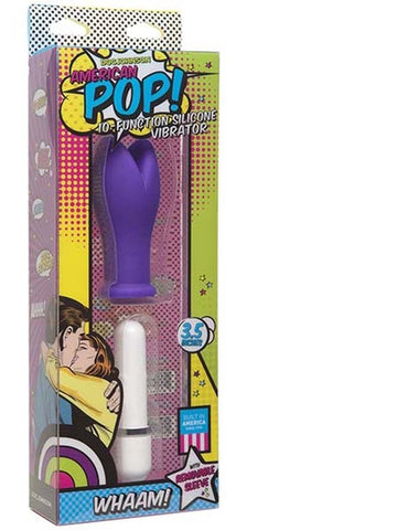 Doc Johnson American Pop Whaam 10 Function G Spot Vibrator with Silicone Sleeve - G-Spot Vibrators