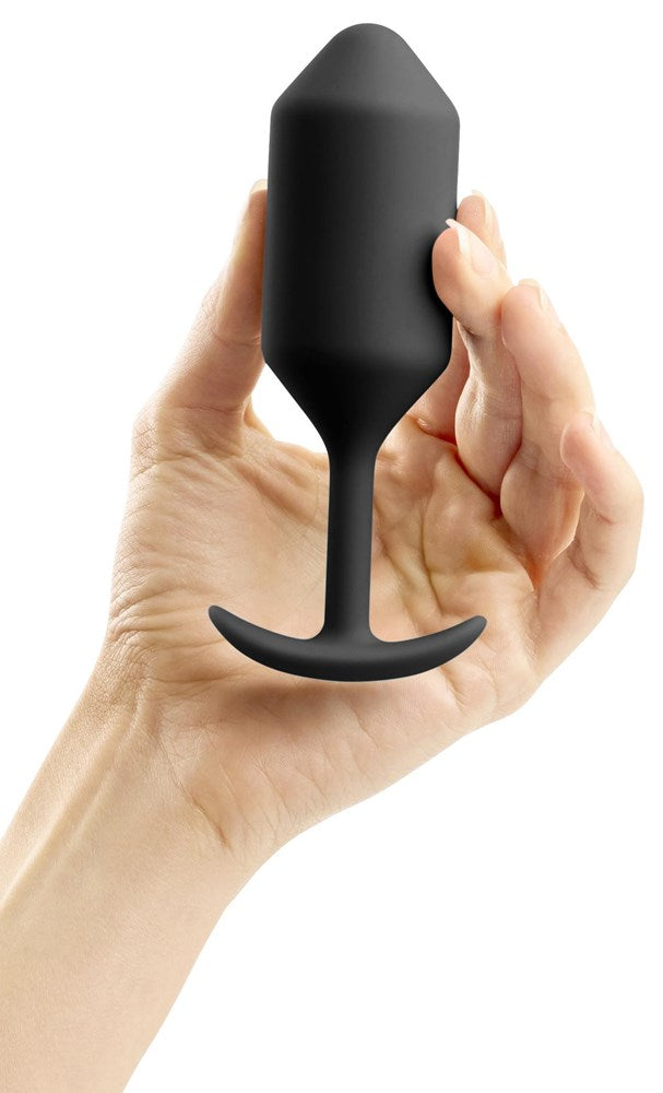 B Vibe Snug Plug 3 Weighted Silicone Butt Plug for Extended Anal Play - - Butt Plugs