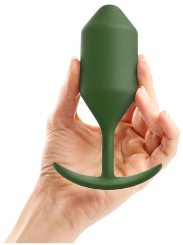 B Vibe Weighted Silicone Delight Snug Plug 4 Premium Weighted - Butt Plugs