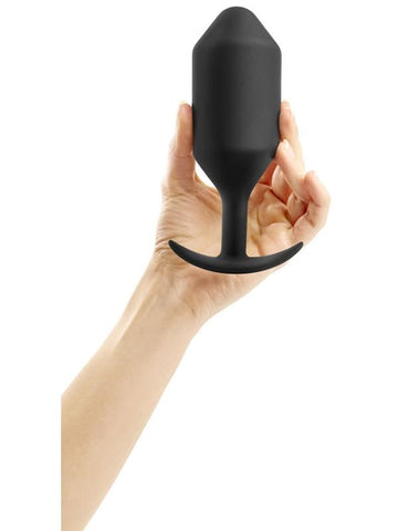 B Vibe Weighted Silicone Butt Plug for Advanced Users Snug Plug 6 Premium - Butt Plugs