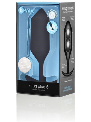 B Vibe Weighted Silicone Butt Plug for Advanced Users Snug Plug 6 Premium - Butt Plugs