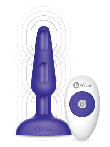 B Vibe Versatile Pleasure Enhancer Trio Plug Triple Motor Vibration - Butt Plugs