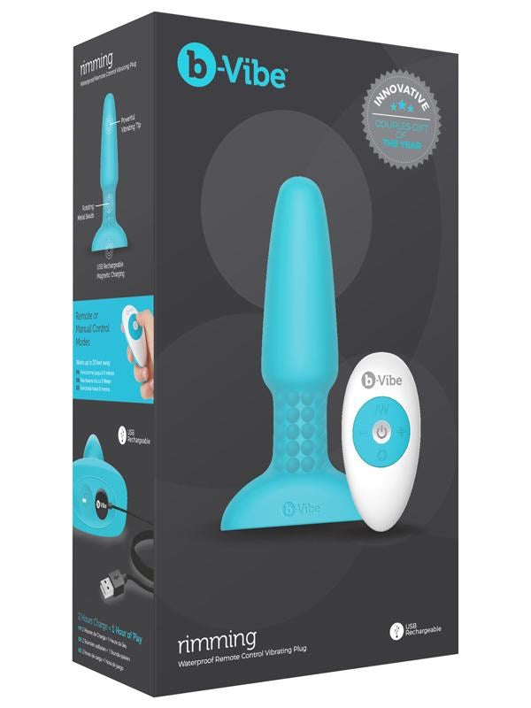 B Vibe Customizable Anal Sensation Rimming Plug 2 Rotating Beads - - Butt Plugs